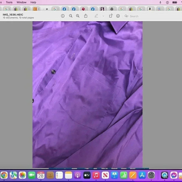 Arrow Fitted Purple Shirt - Picture 3 of 5